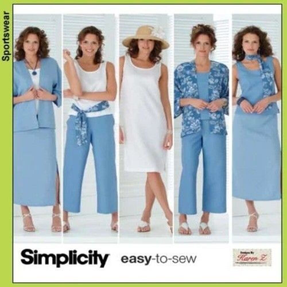 Simplicity 4552 Sewing Pattern Womans Dress Jacket Top Pants Plus 20W-28W UNCUT